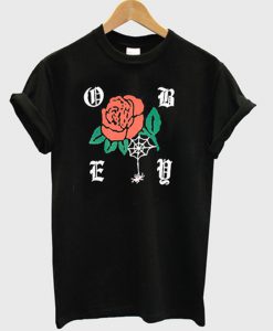 obey spider rose t-shirt