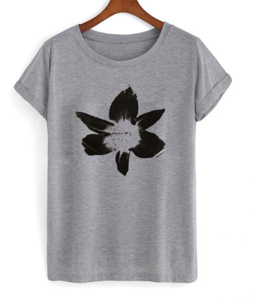 Flower in Grey T-shirt