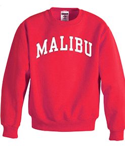 malibu red sweatshirt