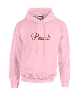 peach font hoodie