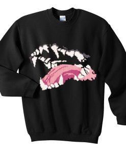 snake mouth sweatshirt