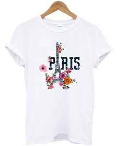 paris eiffel flower t-shirt